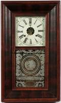 WILLIAM L GILBERT MAHOGANY OGEE CLOCK