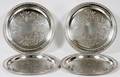 WILLIAM ROGERS THREE ROUND SILVER PLATED TRAYS
