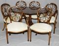 ENGLISH MAHOGANY DINING SUITE 7 PCS