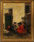 W EBERT OIL CANVAS 24 X 18 CARD PLAYERS