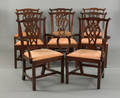 Assembled set of 6 Chippendale mahogany dining chairs late 18th c