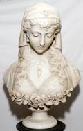 R BATTELLIITALIAN MARBLE ORIENTALIST BUST