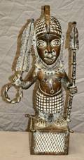 WEST AFRICAN BENIN CAST BRONZE MALE FIGURE