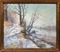 ELIZABETH FISHER WASHINGTON OIL ON CANVAS WINTER