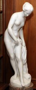 AFTER FALCONET CARVED MARBLE SCULPTURE