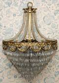 GILT METAL  CRYSTAL FIVELIGHT SCONCE