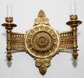 BRONZE TWOLIGHT SCONCES PAIR