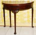 QUEEN ANNE MAHOGANY DEMI LUNE GAME TABLE 18TH C