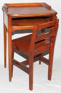 MAHOGANY TELEPHONE TABLE  CHAIR