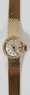OMEGA 14KT YELLOW GOLD LADYS WRISTWATCH