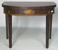 Federal style mahogany accordion action card table