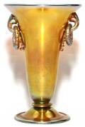 STEUBEN GOLD AURENE GLASS VASE