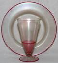 STEUBEN VERRE DE SOIE GLASS PARFAIT  PLATE