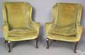 Pair of Queen Anne style wing chairs