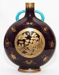 041077 MINTONS PORCELAIN MOON FLASK VASE C 1875