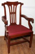 031065 GEORGE III MAHOGANY ARMCHAIR C1800
