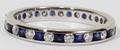 031088 14KT WGOLD SAPPHIRE  DIAMOND ETERNITY BAND