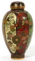 022070 NAMIKAWA YASUYUKI CLOISONN COVERED URN H 4