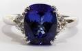 022061 433 CT TANZANITE  50CT DIAMOND RING SIZE 6