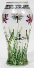 061095 MOSER GLASS VASE H 8 DRAGON FLY