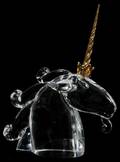 051085 STEUBEN GLASS UNICORN H 7 L 5