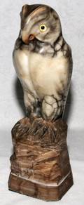 041133 ITALIAN CARVED MARBLE SCULPTURE OF AN OWL