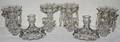 031158 GLASS TWOLIGHT CANDELABRA C 1930 PAIR