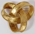 18KT YELLOW GOLD LOVE KNOT BROOCH