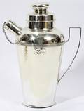 061102 AMERICAN HAMMERED SILVER COCKTAIL SHAKER
