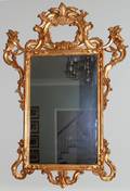 051114 VENETIAN CARVED WOOD WALL MIRROR C 195060