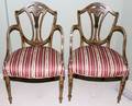 051112 SHIELDBACK ARMCHAIRS VENETIAN INFLUENCE PAIR
