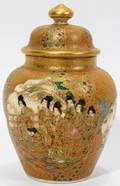 042078 JAPANESESATSUMA EARTHENWARE GINGER JAR 4