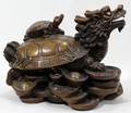 042073 CHINESE BRONZE TURTLE WITH DRAGON HEAD