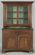 Pennsylvania walnut twopart Dutch cupboard late 18th c