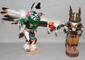 041169 HOPI BADGER  EAGLE KACHINA DOLLS TWO 11