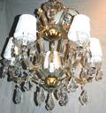 031182 MARIE THERESE GLASS FIVELIGHT CHANDELIER