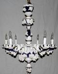 031171 GERMAN PORCELAIN SIXLIGHT CHANDELIER