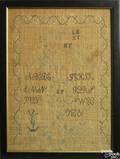 New Jersey silk on linen needlework sampler