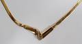 030091 14 KT YELLOW GOLD  DIAMOND NECKLACE 205 GRAMS