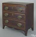 Pennsylvania Federal miniature mahogany chest of drawers early 19th c