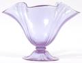 STEUBEN LAVENDER GLASS GROTESQUE PEDESTAL BOWL