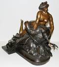 061154 BRONZE SCULPTURE LEDA  THE SWAN