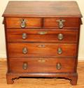 052139 ENGLISH MAHOGANY MINIATURE CHEST OF DRAWERS
