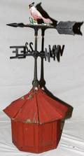 050066 ANTIQUE AMERICAN WROUGHT IRON WEATHERVANE