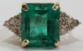 042098 1175 CT EMERALD RING WITH DIAMONDS GIA REPORT