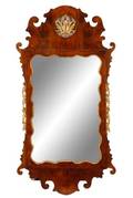 English Chippendale Parcel Gilt Mirror 18th C