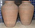 041192 TERRACOTTA URNS PAIR 27