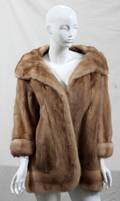 030102 DITTRICH FURS RANCH MINK 34 LENGTH COAT L 33