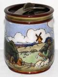 ROYAL DOULTON POTTERY HUMIDOR C 1910