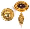 VICTORIAN ETRUSCAN REVIVAL PENDANTBROOCHES 19TH C